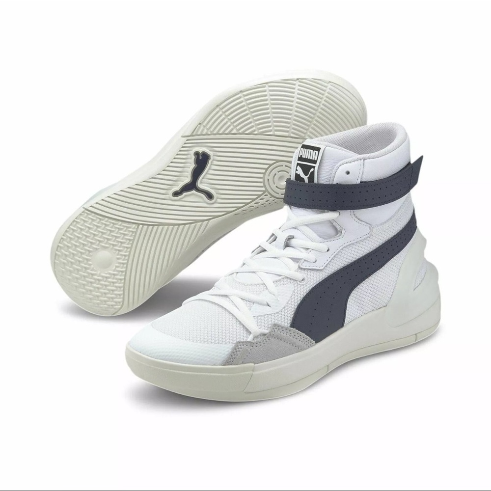 Puma White and Gray Athletic Shoes